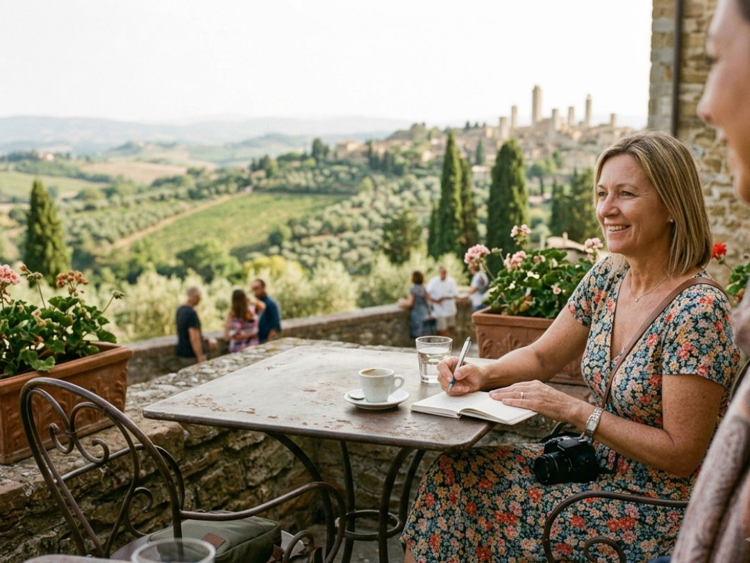 A relaxed moment in a private tour