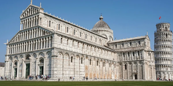 Visiting the leaning tower of Pisa
