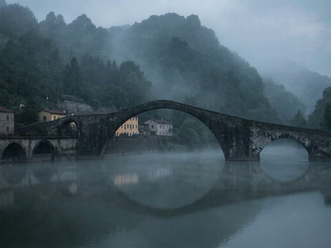 The devil's bridge borgo a mozzano